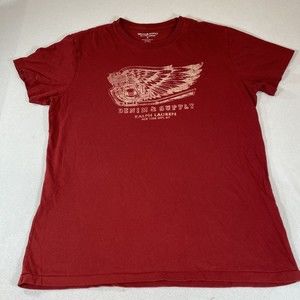 Denim & Supply Ralph Lauren T Shirt Men Large Motorcycle Engine  New York My Vtg
